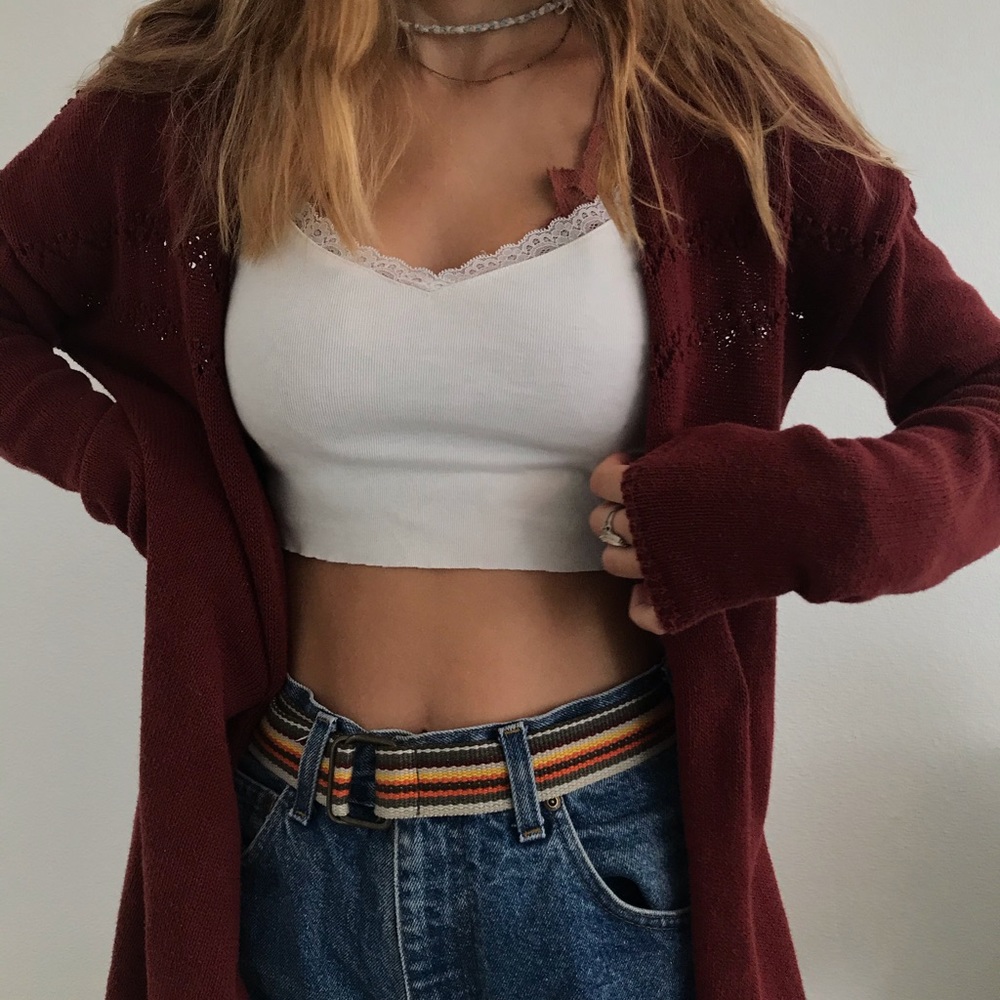 Maroon Cardigan